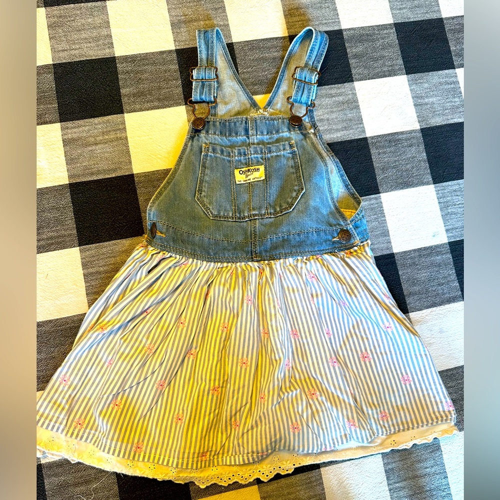 Oshkosh denim overall skirt 5T